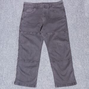 PrAna Station Double Knee Carpenter Pants Charcoal Men's 38x29 Stretch Workwear